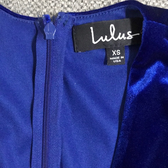 Lulus royal blue velvet dress - Picture 2 of 5